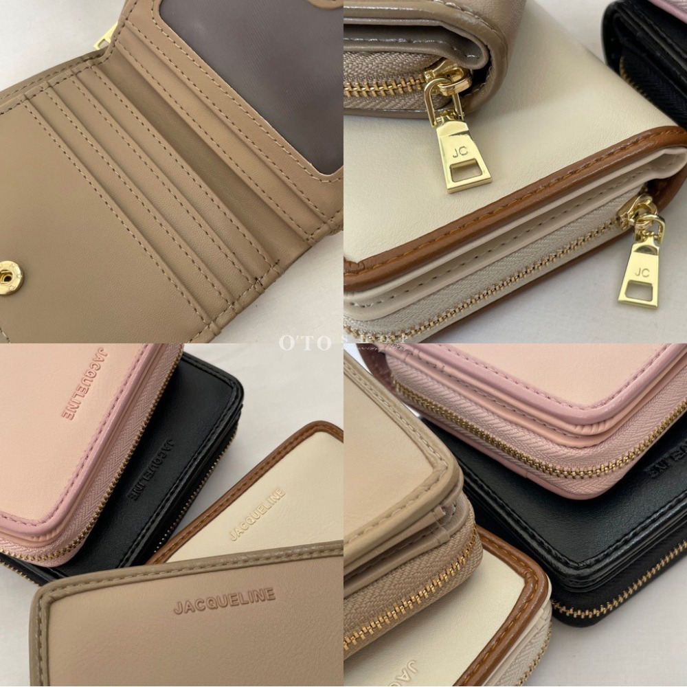 ▹免費送禮包裝◃ o’to shop 滾邊奶霜短夾 短夾 韓系錢包  韓版錢包 學生錢包 錢包女 皮夾女 錢包-細節圖9