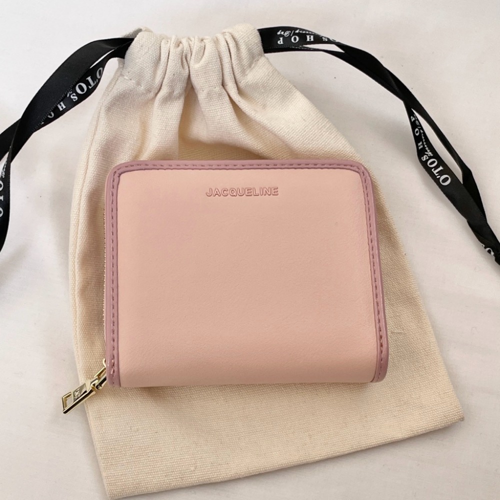 ▹免費送禮包裝◃ o’to shop 滾邊奶霜短夾 短夾 韓系錢包  韓版錢包 學生錢包 錢包女 皮夾女 錢包-規格圖9