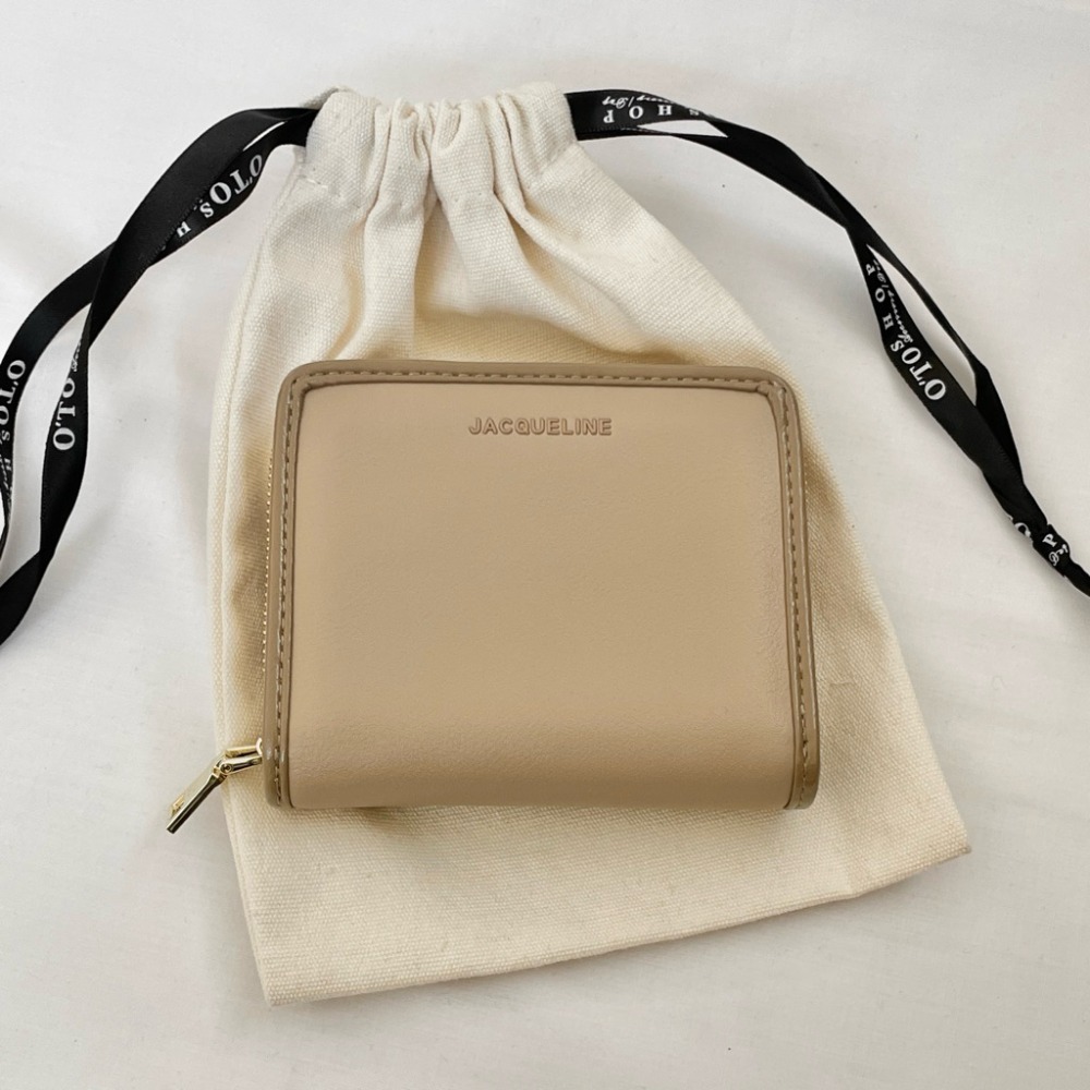 ▹免費送禮包裝◃ o’to shop 滾邊奶霜短夾 短夾 韓系錢包  韓版錢包 學生錢包 錢包女 皮夾女 錢包-規格圖9