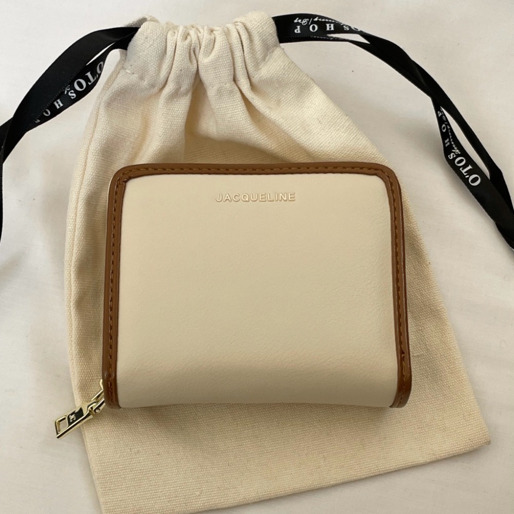 ▹免費送禮包裝◃ o’to shop 滾邊奶霜短夾 短夾 韓系錢包  韓版錢包 學生錢包 錢包女 皮夾女 錢包-規格圖9