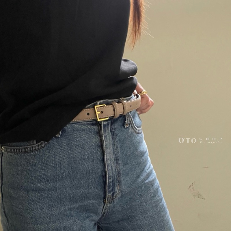 【熱銷】隔日到貨▹免費送禮包裝◃o’to shop 獨家♡ 夏日兩面皮帶 皮帶 細版皮帶 牛皮皮帶 皮帶 皮帶女-細節圖3