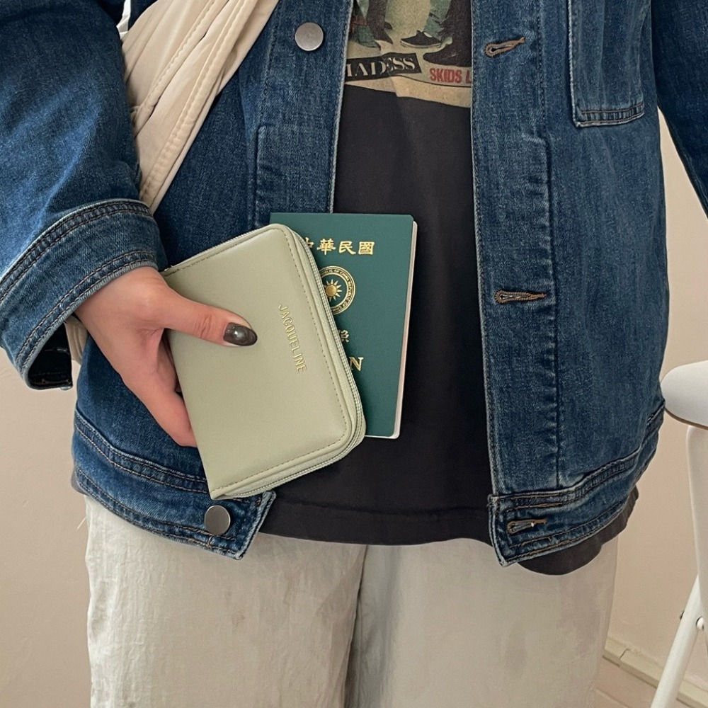 ▹免費送禮包裝◃o’to shop 薄荷巧克力拉鍊中夾 錢包 短夾 錢包女 零錢包 韓版錢包 拉鍊錢包-細節圖5