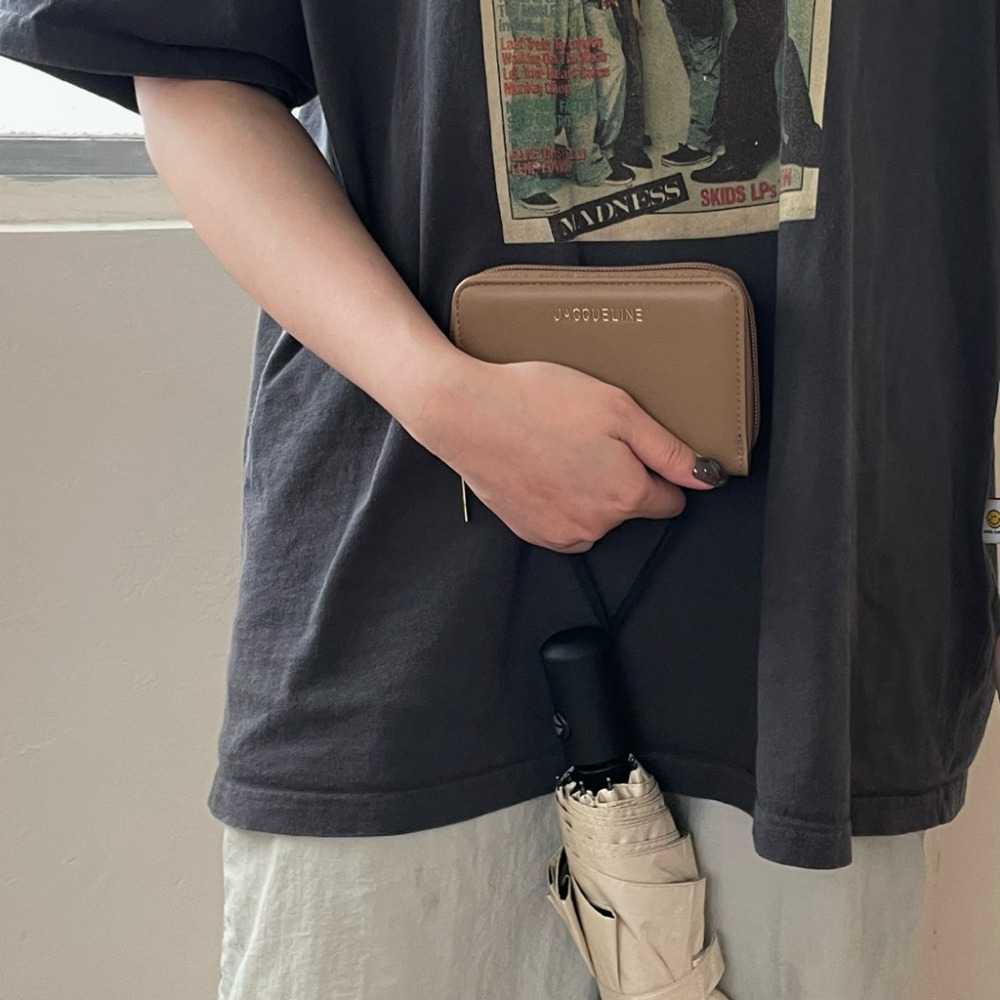 ▹免費送禮包裝◃o’to shop 薄荷巧克力拉鍊中夾 錢包 短夾 錢包女 零錢包 韓版錢包 拉鍊錢包-細節圖6