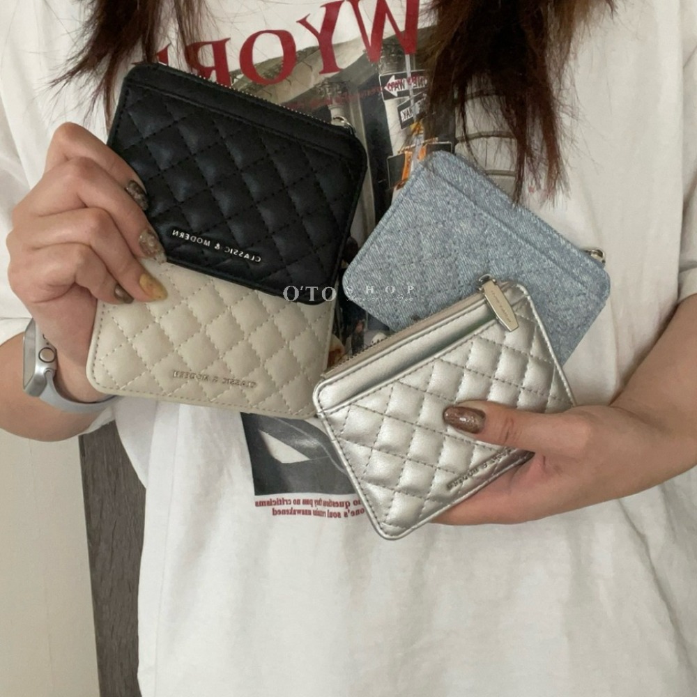 ▹免費送禮包裝◃o’to shop 縫線香香卡包 超輕薄 卡夾 拉鍊卡包 女生卡包 通勤族卡包 皮夾 錢包-細節圖6