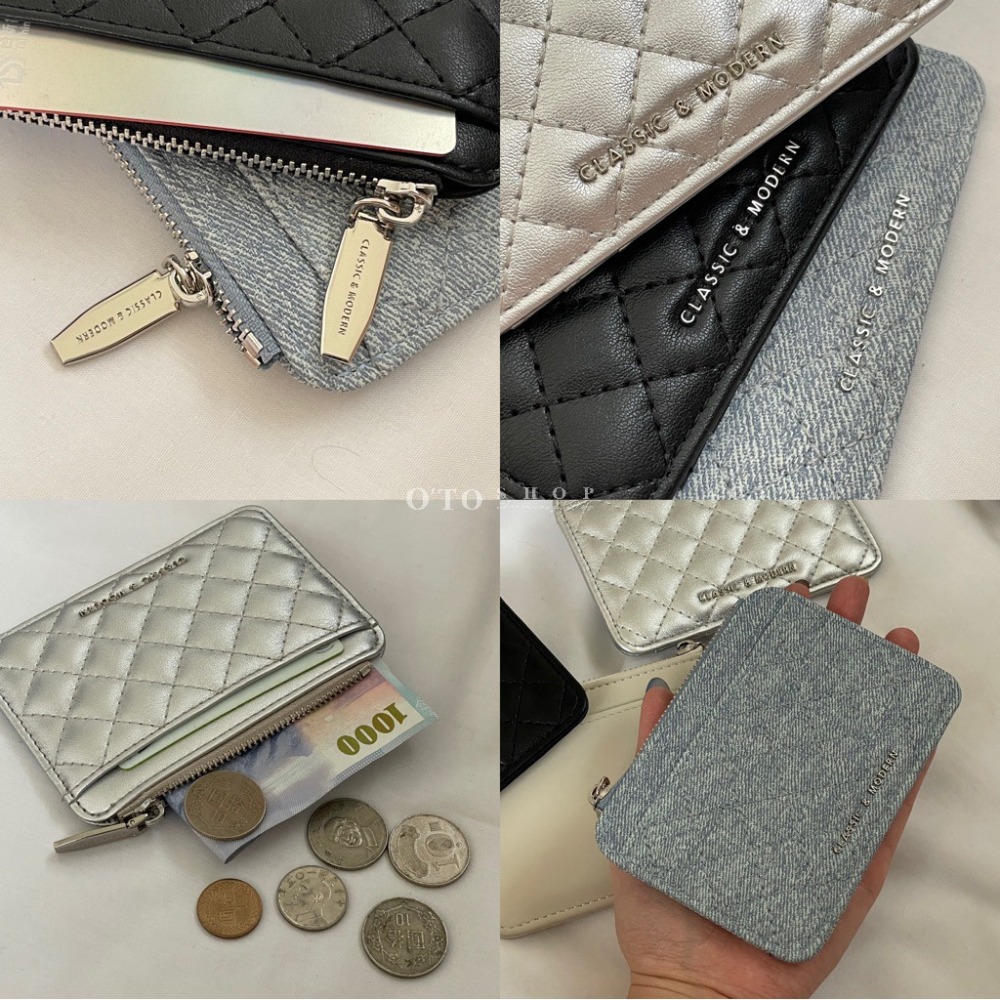 ▹免費送禮包裝◃o’to shop 縫線香香卡包 超輕薄 卡夾 拉鍊卡包 女生卡包 通勤族卡包 皮夾 錢包-細節圖8