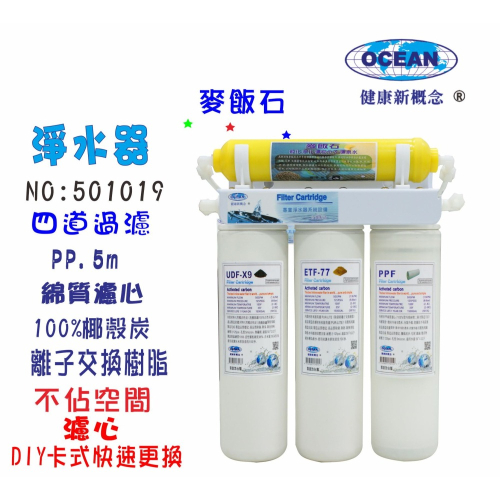 淨水器卡式四管過濾器DIY快速更換濾心貨號501019