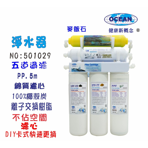 淨水器卡式五管過濾器DIY快速更換濾心貨號501029