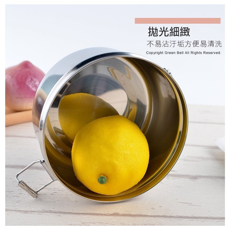 【Green Bell綠貝生活】316不鏽鋼雙層圓型便當盒-大 (直徑14cm)-細節圖7
