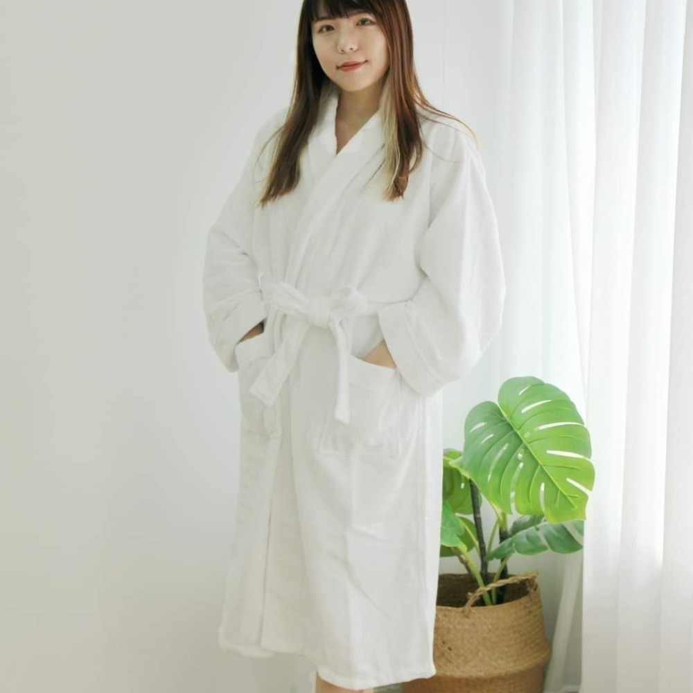 台灣製 飯店專用 純棉毛巾浴袍 純棉加厚浴衣-細節圖2