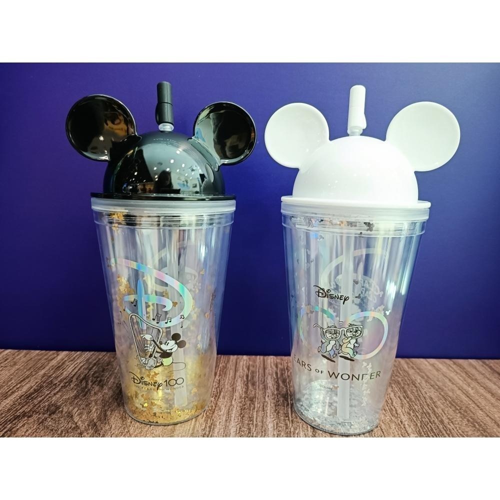 米奇杯 吸管杯 環保杯 米奇造型吸管杯 7-11  迪士尼 100 周年奇幻炫彩 外盒會拆封 米奇造型提袋-細節圖3