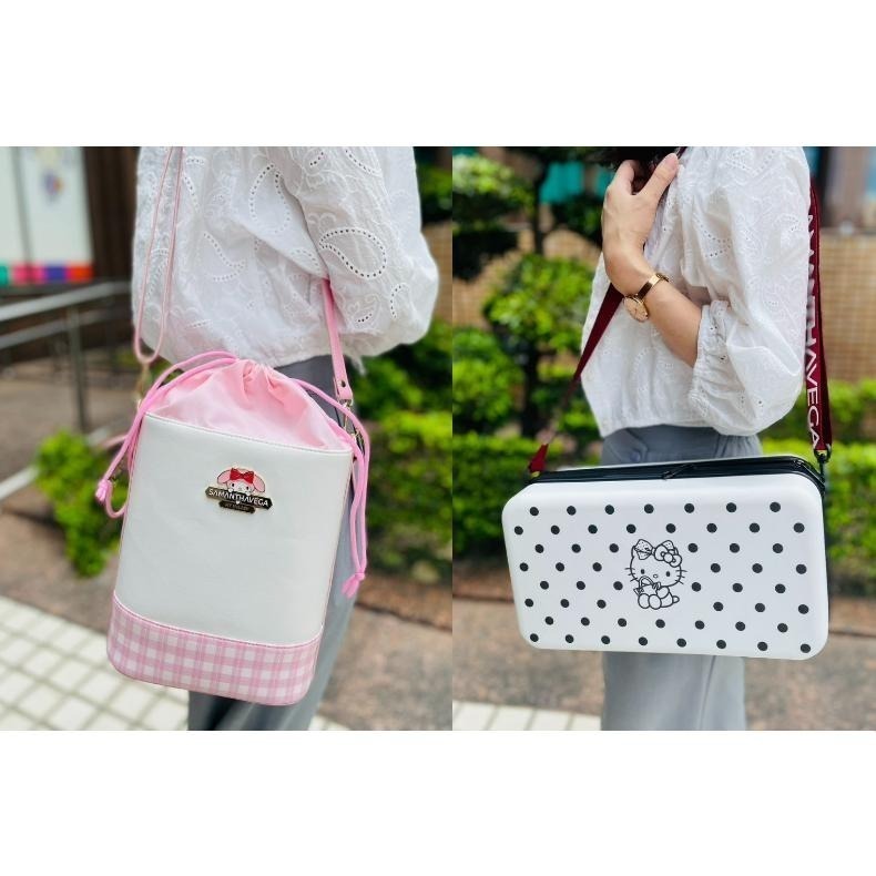 7-11 Samantha Vega x  三麗鷗明星聯名 立體公仔伸縮證件套/鑰匙圈 經典大水桶包 硬殼大斜肩包-細節圖4