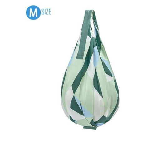 日本 MARNA - Shupatto 秒收摺疊購物袋Drop水滴款 綠蔭 海玻璃 文藝湖水 M