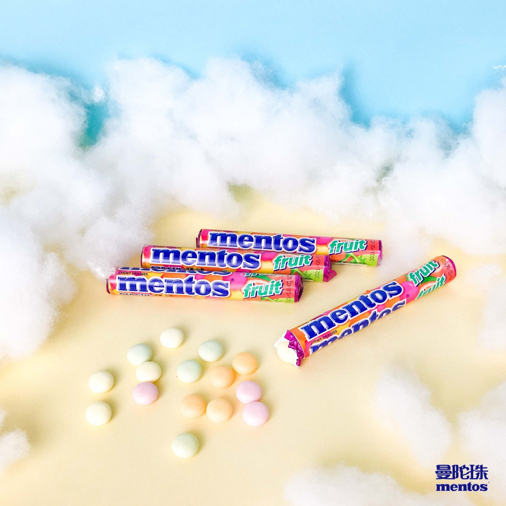✨現貨✨曼陀珠Mentos-白薄荷 葡萄 霓虹糖 綜合水果 口味36.5g-細節圖4