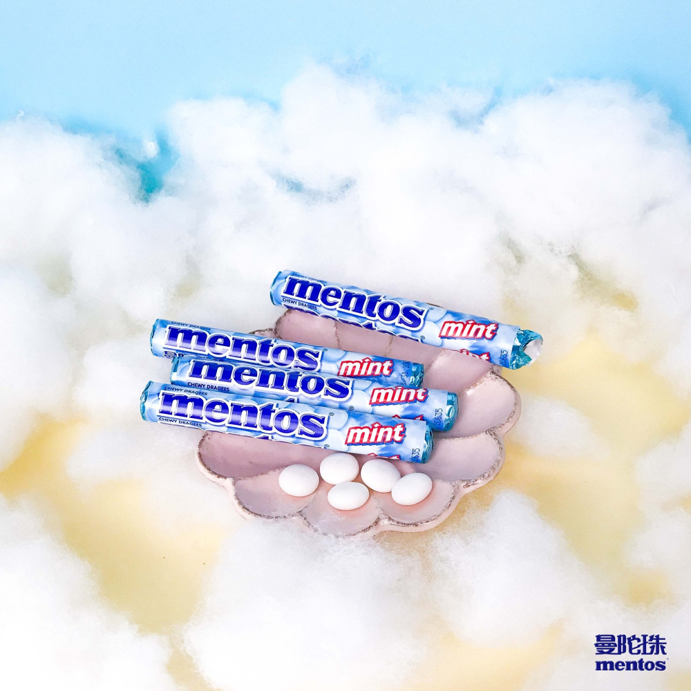 ✨現貨✨曼陀珠Mentos-白薄荷 葡萄 霓虹糖 綜合水果 口味36.5g-細節圖5