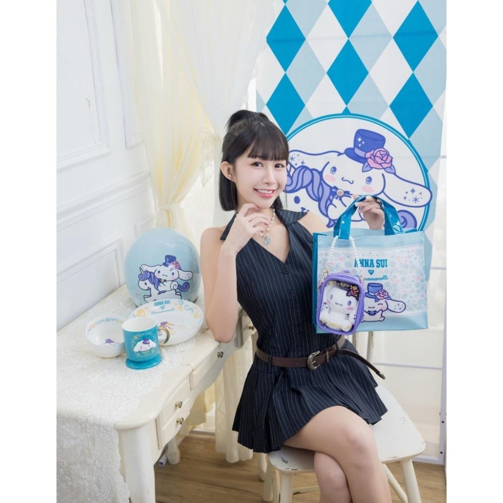 ☆現貨☆7-11 三麗鷗 x ANNA SUI 跨界時尚 珍珠包+絨毛玩偶 時尚提袋 外盒會拆封-細節圖5
