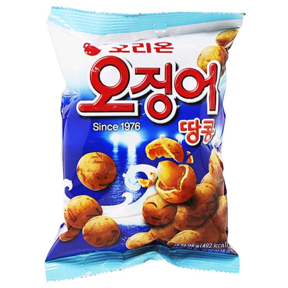 【現貨速發】韓國好麗友魷魚花生球98g 魷魚包覆 花生 零食 現貨 韓國零食 原廠-細節圖3