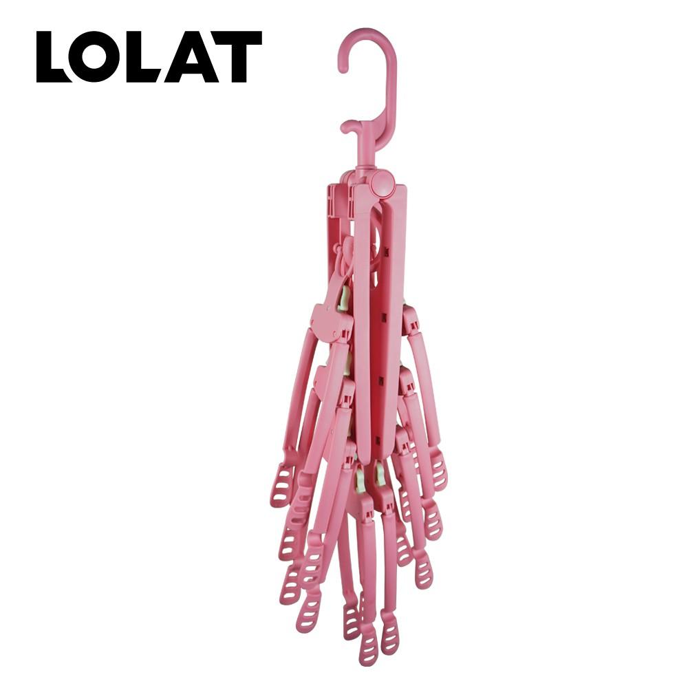 【LOLAT羅力】垂直收納魔術衣架(43x52cm)｜白/粉(A9137)-細節圖4