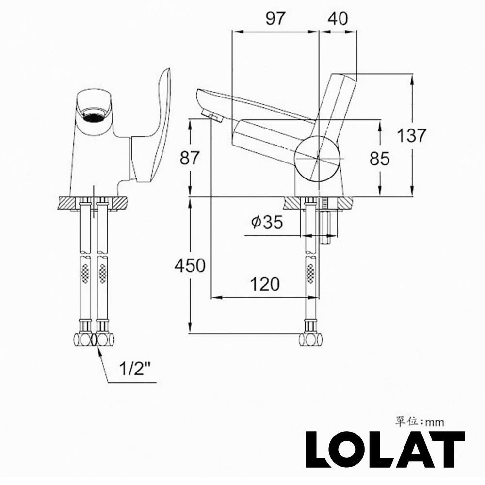 【LOLAT羅力】頂級單槍大花灑龍頭(SNM1481K)｜出水量大/造型優美/三出水模式/易收納-細節圖8