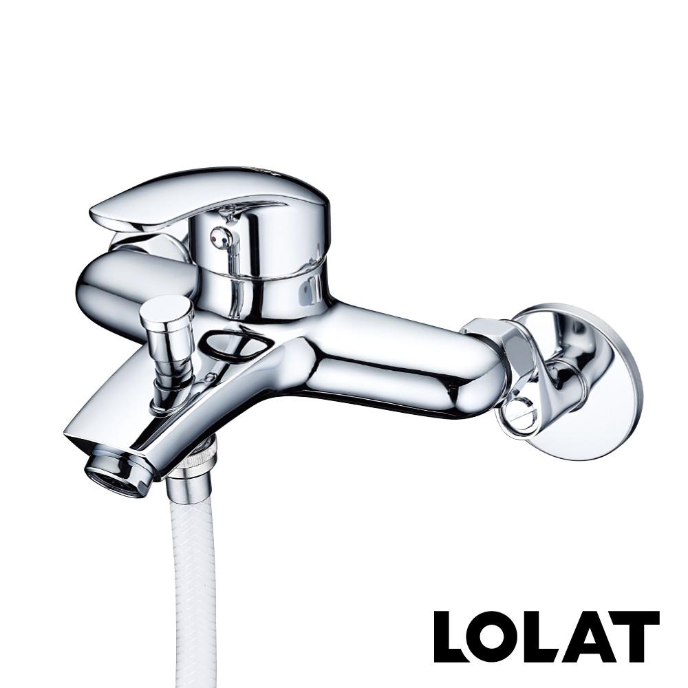 【LOLAT羅力】實惠簡易沐浴水龍頭(SNN1786H)｜出水強單段式白色蓮蓬頭/鉻-細節圖4