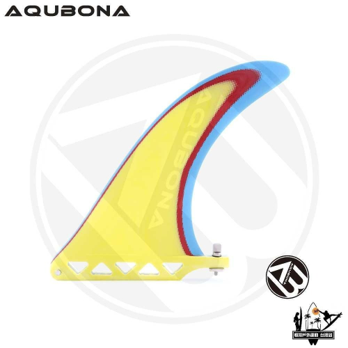 AQUBONA 純手工倒板 7in 衝浪板 尾鰭 玻璃纖維 中間尾舵 尾舵 藍色