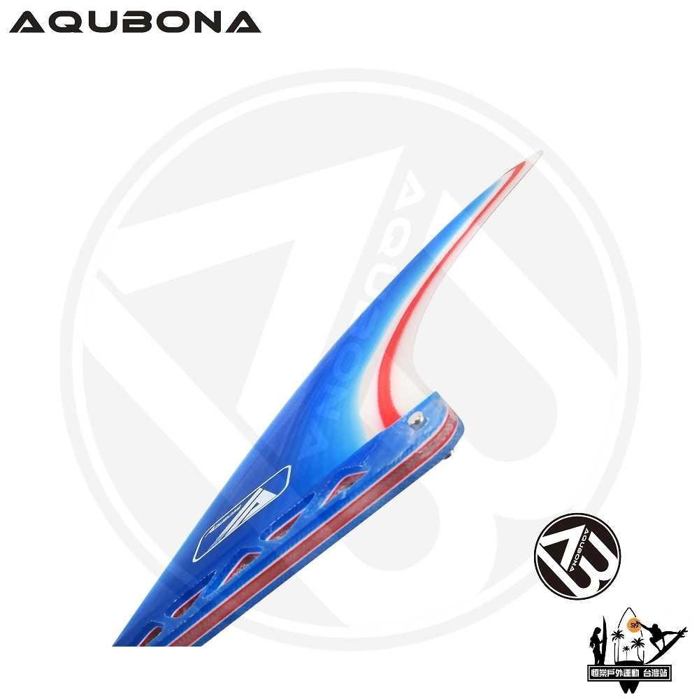AQUBONA 純手工倒板 9.25in 衝浪板 尾鰭 玻璃纖維 中間尾舵 尾舵 藍色-細節圖2