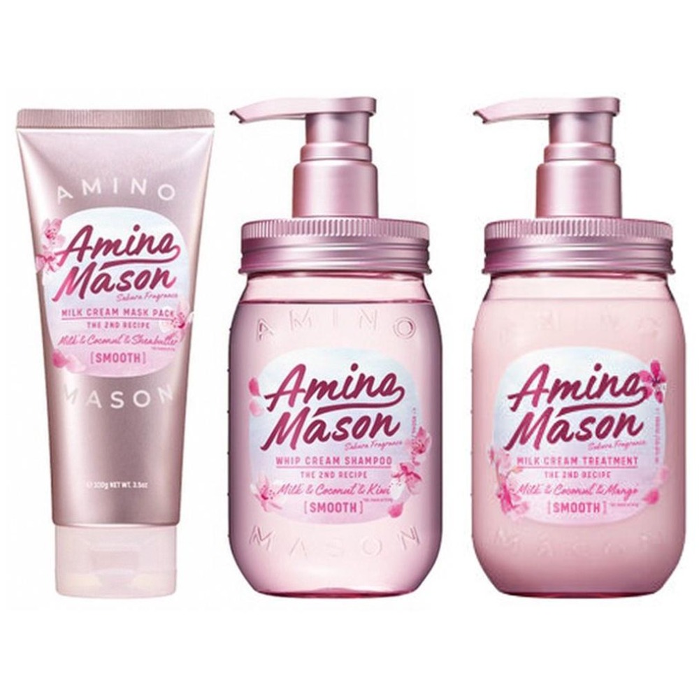 日本 Amino Mason 胺基酸 滋潤修護 浪漫櫻花限量套裝組-細節圖3