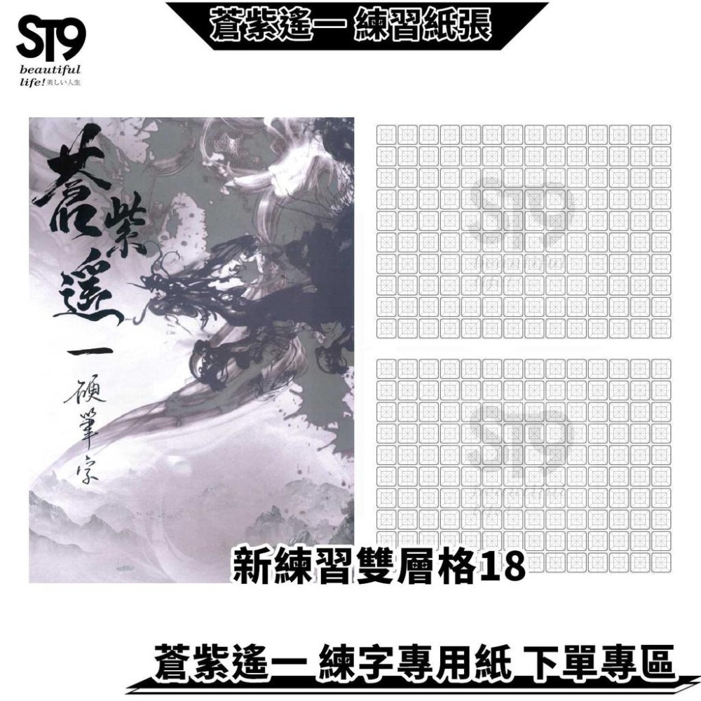 新練習紙 1.8cm雙層格140字 蒼紫遙一 台灣生產 製作 練字帖 兒童 練字 字帖 硬筆 楷書 臨摹 ST9PLU-細節圖2