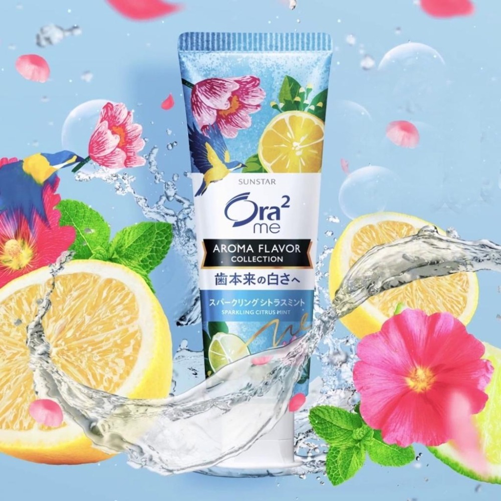 日本 Ora2 me 亮白香氛牙膏130g 沁心香橙(薄荷)香 SUNSTAR 愛樂齒 三詩達官方直營-細節圖2