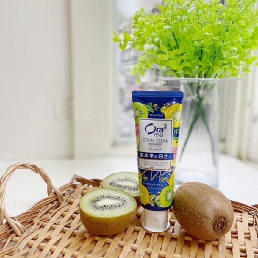 日本 Ora2 me 淨白無瑕牙膏130g 奇異果香薄荷 SUNSTAR 愛樂齒 三詩達官方直營-細節圖3