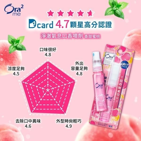 日本 Ora2 me 淨澈氣息口香噴劑-香甜蜜桃 6ml SUNSTAR 愛樂齒 三詩達官方直營-細節圖2