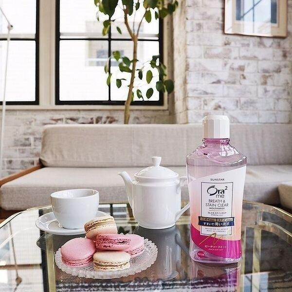 日本 Ora2 me 淨白清新漱口水-蜜桃薄荷460ml 不含酒精 溫和不刺激 SUNSTAR 愛樂齒 三詩達官方直營-細節圖2