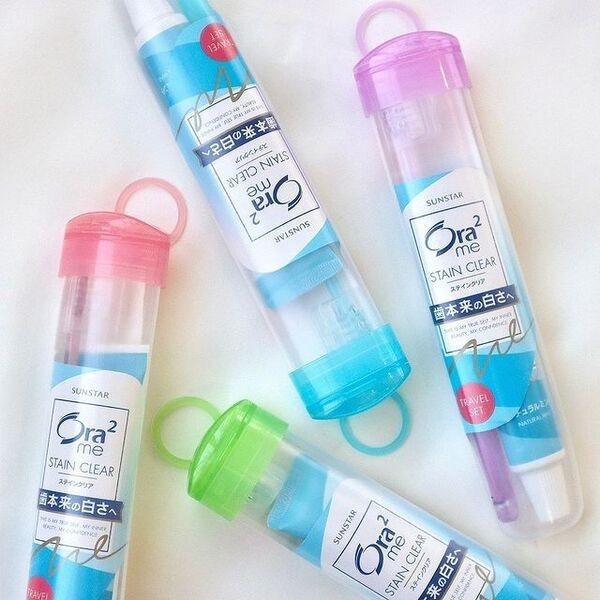 日本 Ora2 me 淨白無瑕 旅行組 (牙膏40g+牙刷)-軟盒 (顏色隨機出貨) SUNSTAR 三詩達官方直營-細節圖3