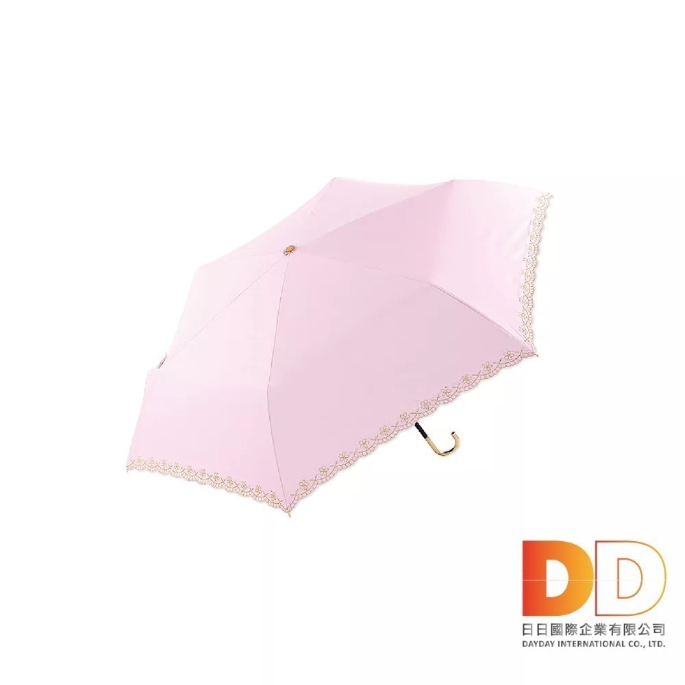 小J 金色彎柄 花語刺繡 防曬 黑膠摺疊 晴雨傘 輕巧 摺疊傘 陽傘 雨傘 附傘套-細節圖4