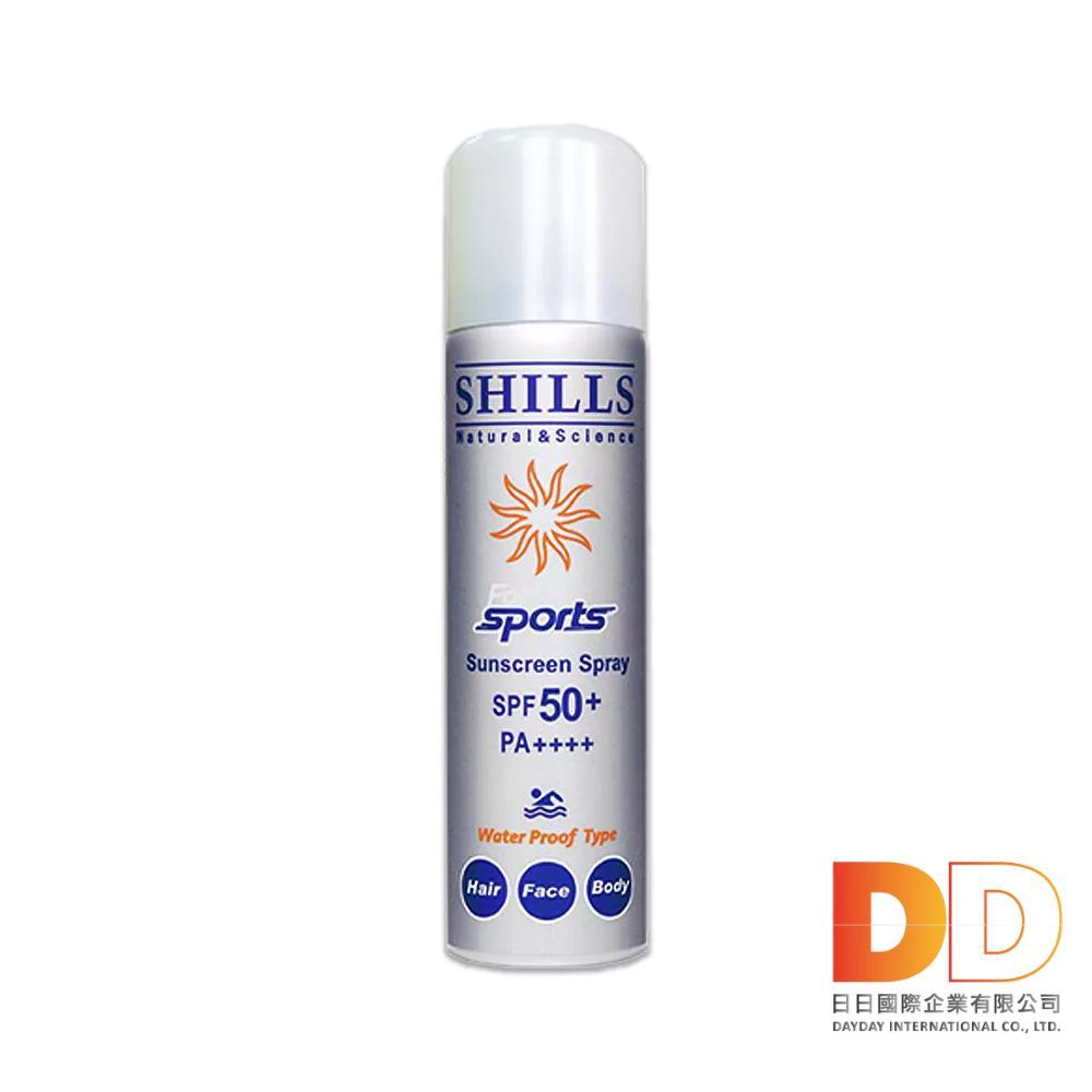 SHILLS 舒兒絲 防曬噴霧 戶外運動 SPF50+/PA++++ 抗汗隔水 涼感 露營 海邊 90g-細節圖3