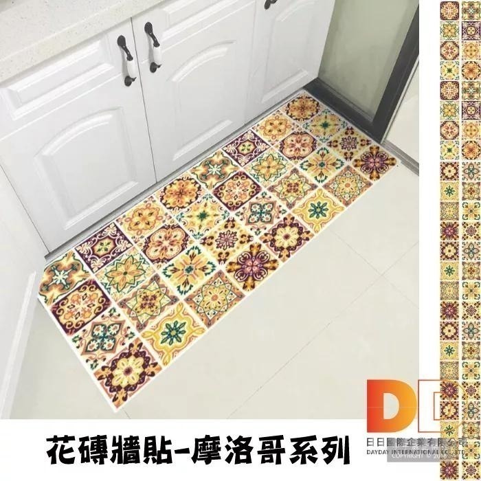 現貨 壁貼 仿花磚 仿水泥 牆貼 四角 六角 仿文化石 DIY自黏壁貼 玻璃靜電貼 水晶膜 青花瓷 歐式磁磚 卷裝-細節圖5