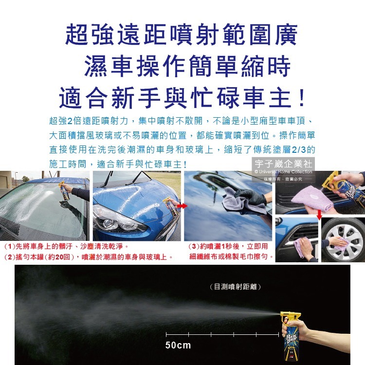 日本Soft99-撥水瞬速耐久90天長效防污車體玻璃鍍膜劑(W310)300ml/噴槍瓶(汽車美容,抗污垢易清潔)-細節圖6