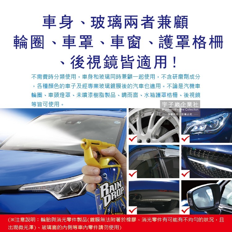 日本Soft99-撥水瞬速耐久90天長效防污車體玻璃鍍膜劑(W310)300ml/噴槍瓶(汽車美容,抗污垢易清潔)-細節圖8