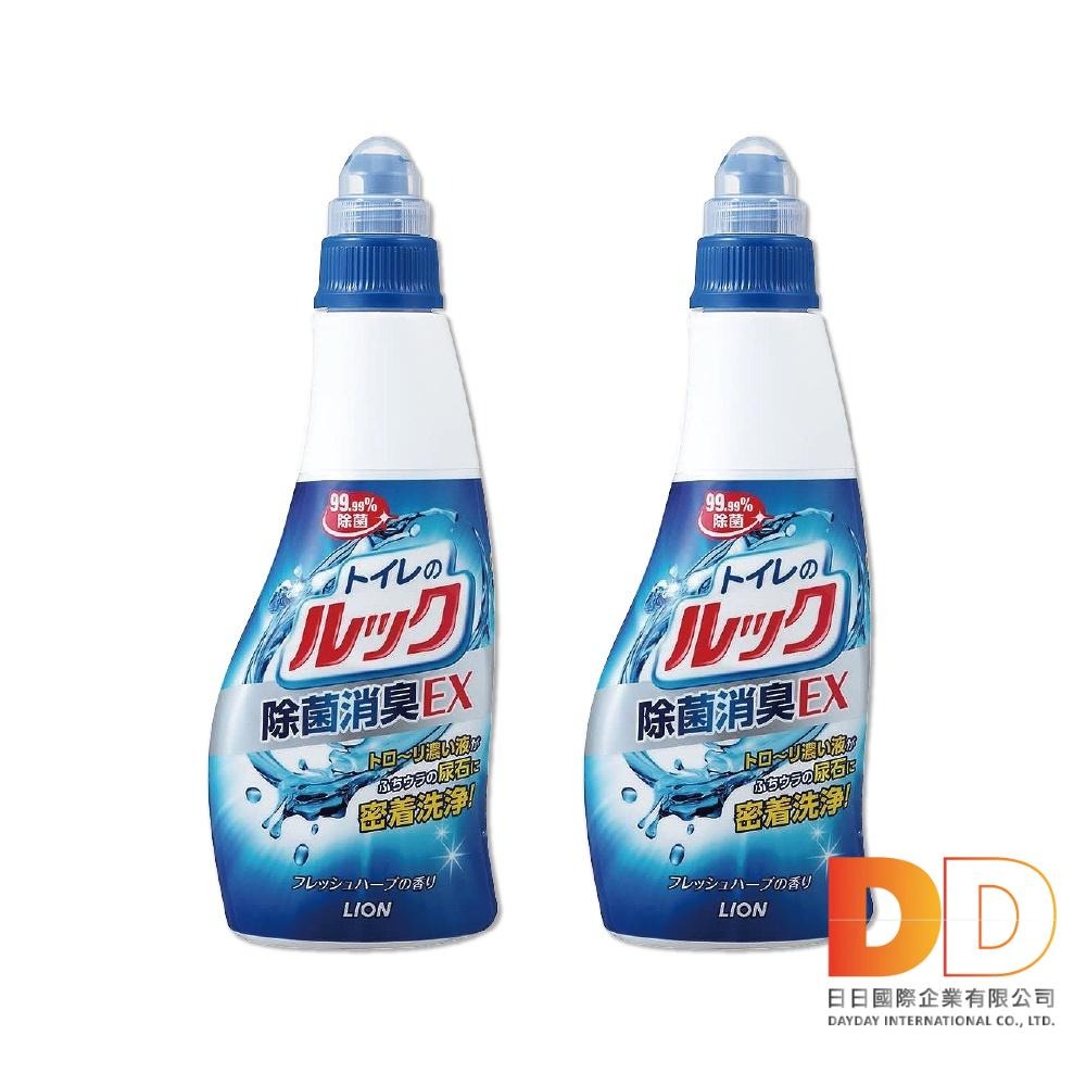 日本 LION 獅王 EX 馬桶清潔劑 450ml 藍色曲線瓶 高黏性 消臭 衛浴 廁所 地板 牆壁 瓷磚 馬桶消臭-細節圖3