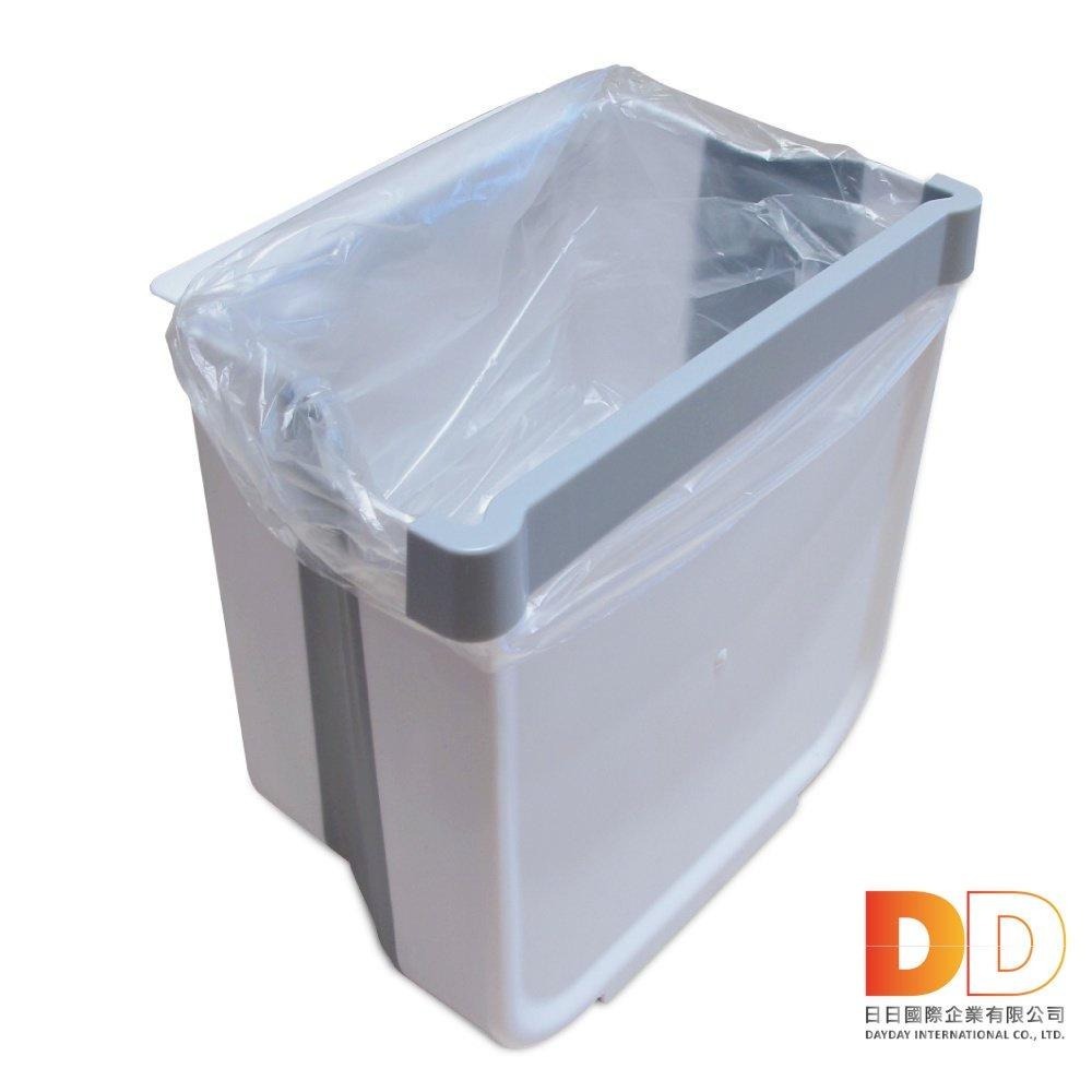 日本 Imakara 廚房 流理臺 懸掛式 大容量收納 伸縮摺疊 垃圾桶 廚餘 折疊 無痕 回收桶 收納籃-細節圖2