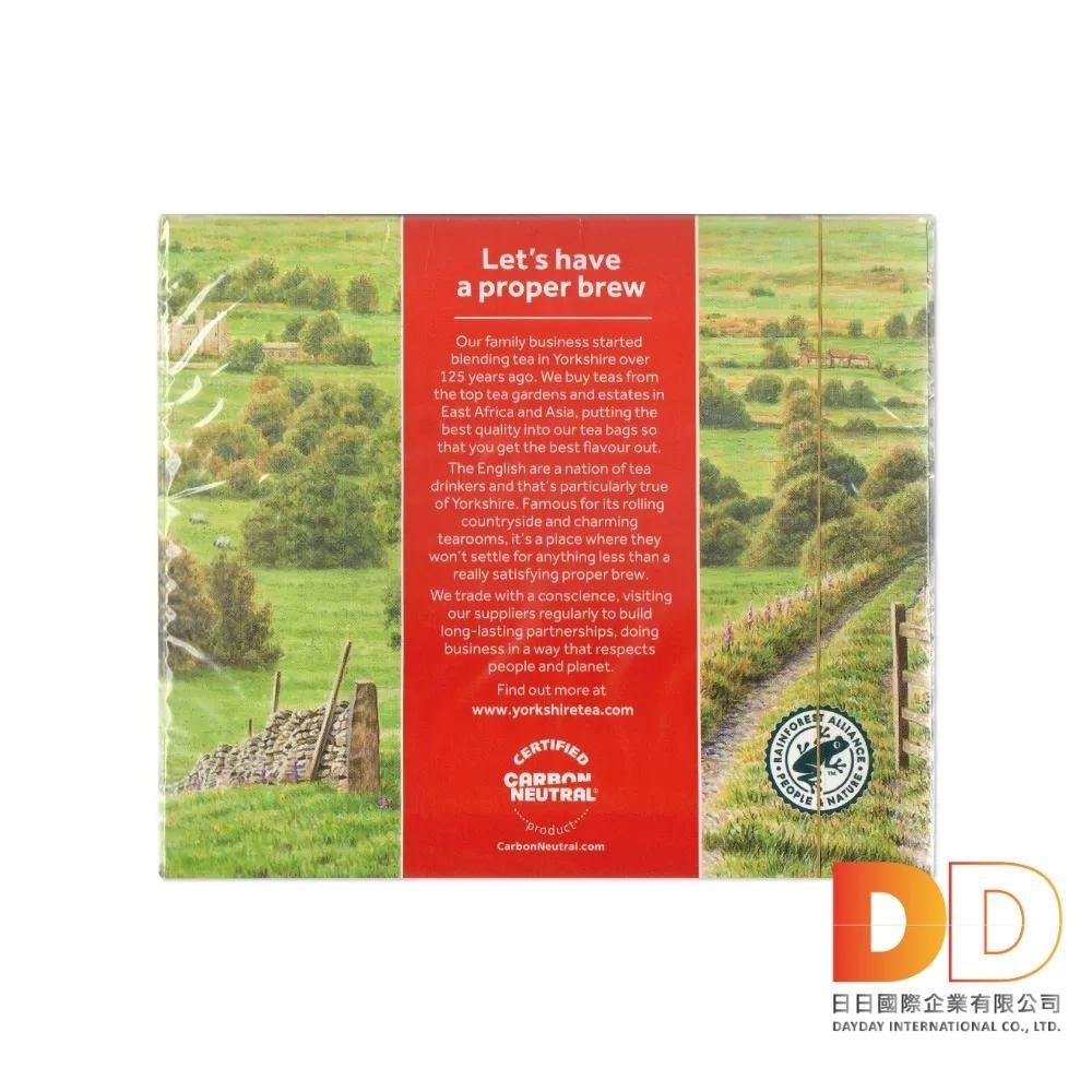 英國 泰勒茶 約克夏紅茶 Yorkshire Tea 紅牌 40入 80入 茶包 皇家 鮮奶茶-細節圖4