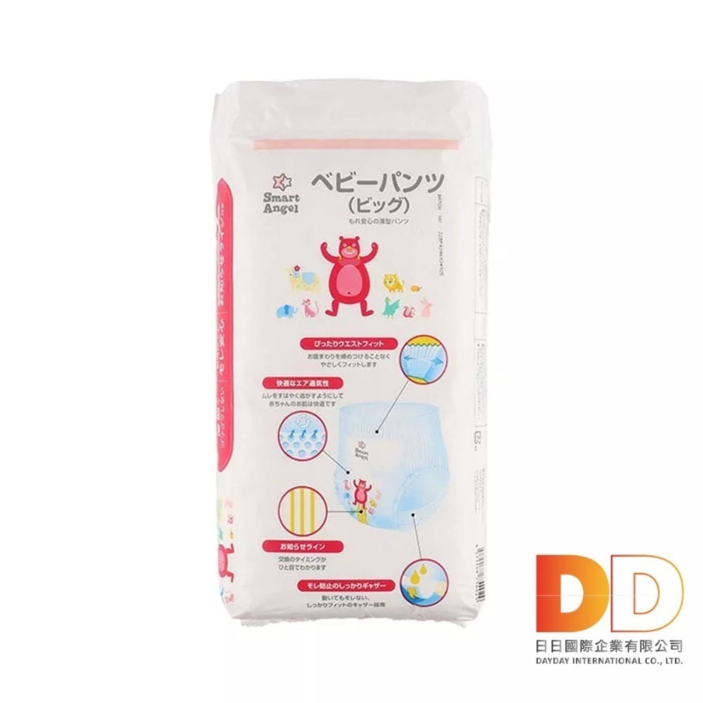 日本 西松屋 瞬吸 防漏 透氣 彈力 輕薄 拉拉褲 嬰幼兒 紙尿褲 1袋 尿溼顯示 夜間安睡-細節圖2