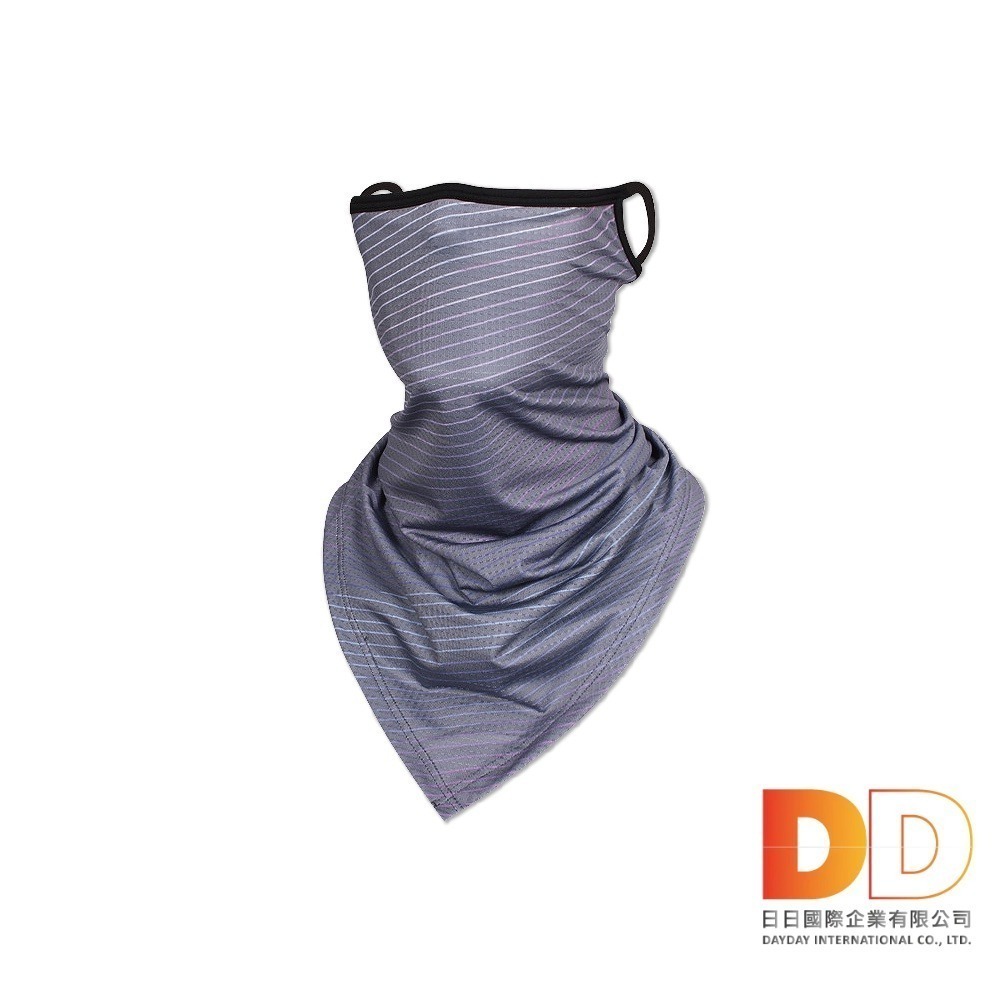 生活良品-吸濕排汗防曬抗UV涼感冰絲透氣護頸圍脖掛耳三角巾面罩1入/袋(騎車外送,登山釣魚環島路跑,運動遮陽蒙面口罩)-細節圖2