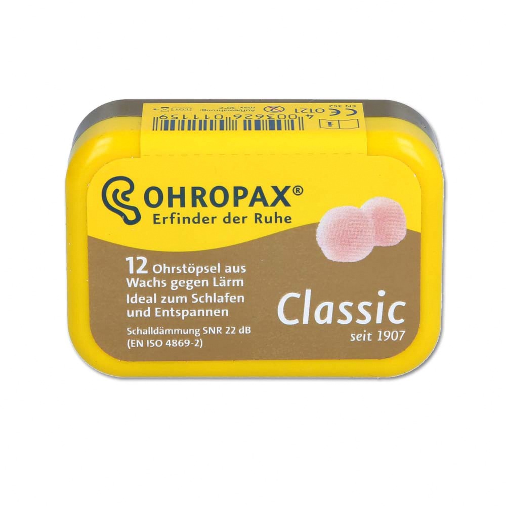 德國OHROPAX安耳悠-Classic柔軟蠟質溫度塑型貼耳式隔音耳塞6對/黃盒(SNR22dB降噪規格,舒適護聽力)-細節圖9