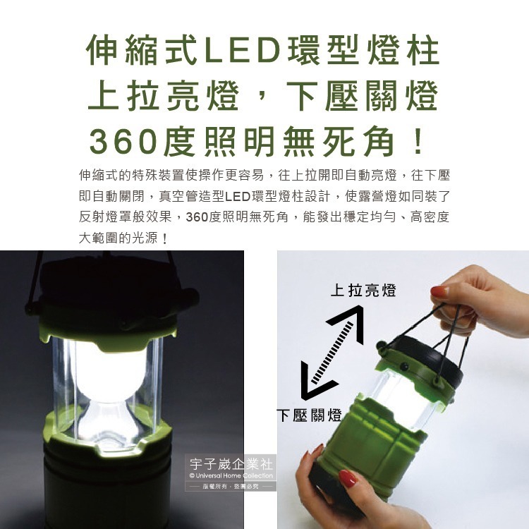 日本BRIGHT&COOLER-手提吊掛散熱可伸縮LED風扇露營燈1入/盒(持久帳篷照明30小時,烤肉露營停電)-細節圖5