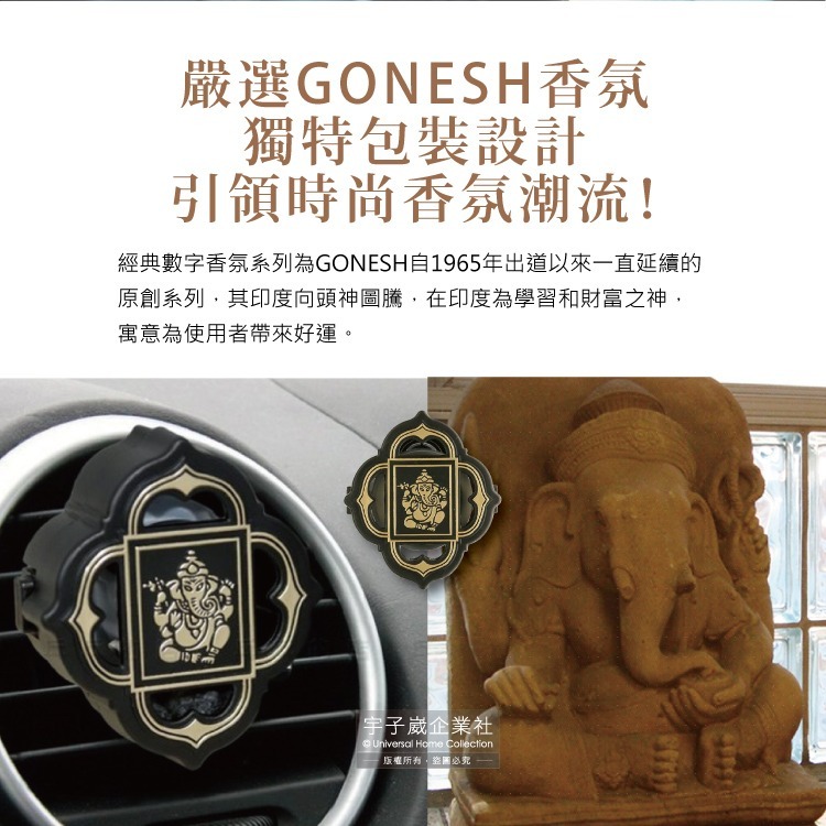 日本GONESH-汽車空調冷氣出風口專用夾式芳香劑1入/盒(室內持久芳香型)-細節圖5