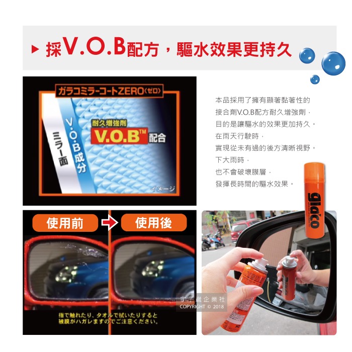 日本SOFT99 後視鏡撥水劑倒車鏡專用奈米驅水劑(C297)40ml-細節圖6