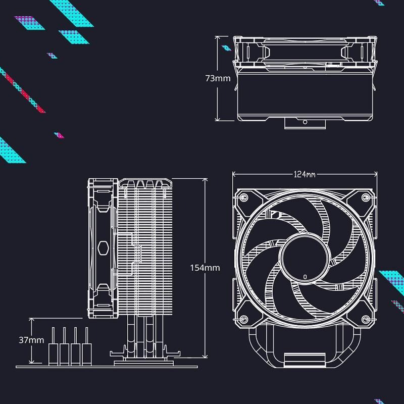 米特3C數位–Cooler Master 酷碼 Hyper 212 Halo CPU散熱器 黑色/白色-細節圖9