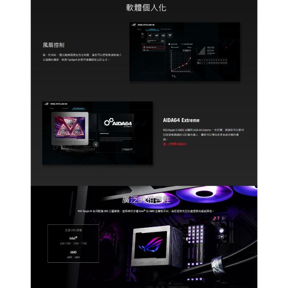 米特3C數位–華碩 ROG RYUJIN III 360 ARGB 龍神三代水冷式散熱器/90RC00L1-M0TAY0-細節圖5