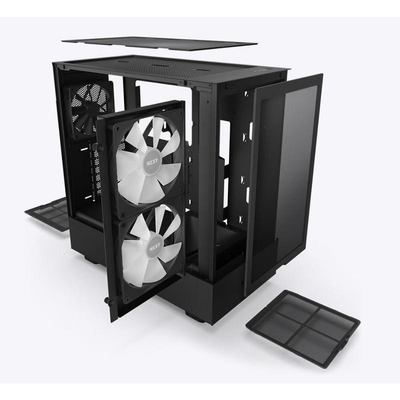 米特3C數位–NZXT 恩傑 H5 Flow RGB 全透側電腦機殼 黑色/白色(核心扇)-細節圖4