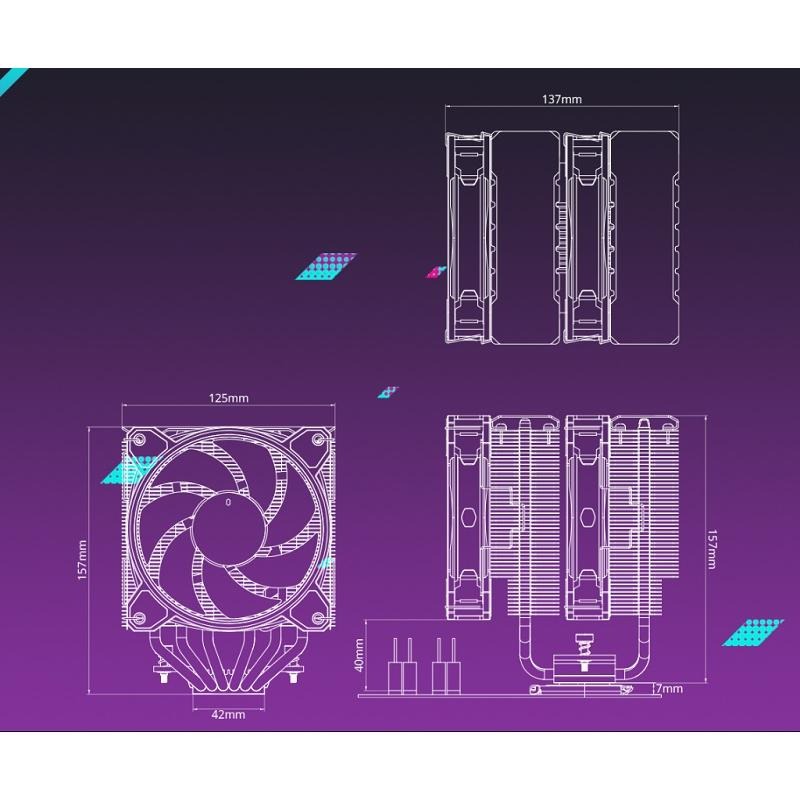 米特3C數位–Cooler Master 酷碼 HYPER 622 HALO ARGB CPU散熱器 黑色/白色-細節圖7